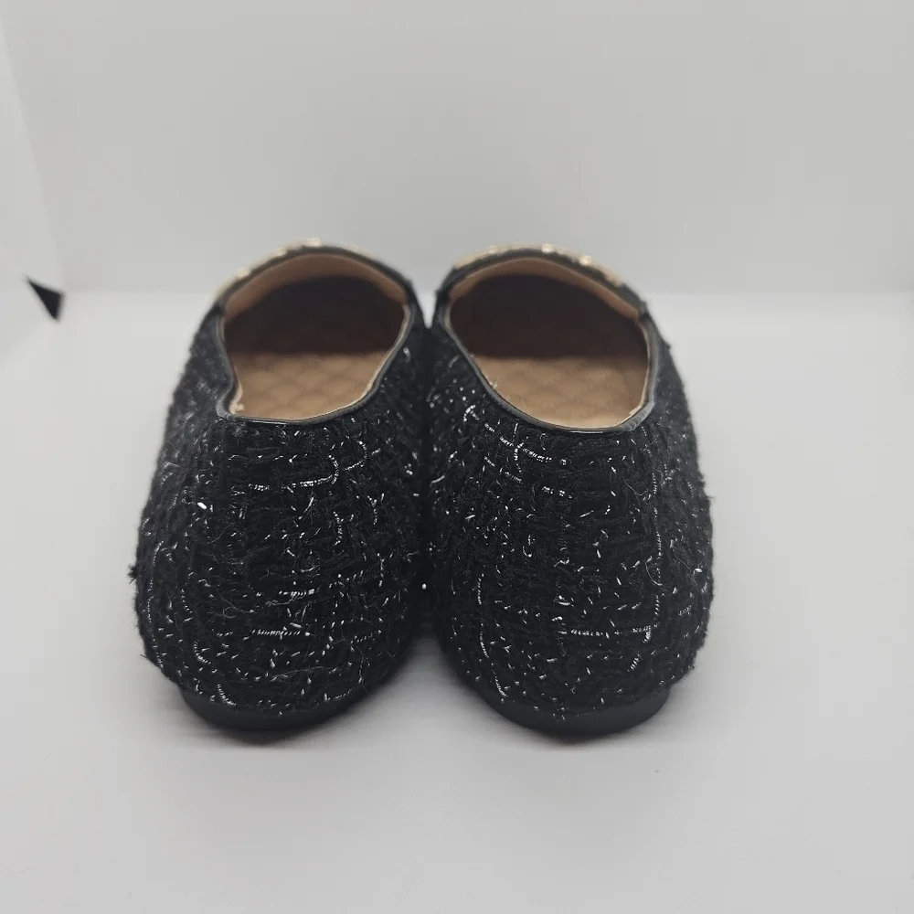 Patrizia black boucle chain loafers EU 37 US 6.5-7